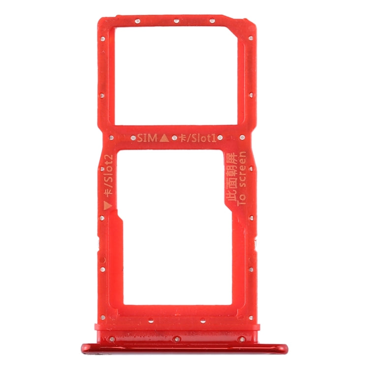 SIM Card Tray + SIM Card Tray / Micro SD Card Tray for Huawei Enjoy 10 Plus (Red) - Card Socket by PMc TechLife | Online Shopping South Africa | PMc TechLife | Buy Now Pay Later Mobicred