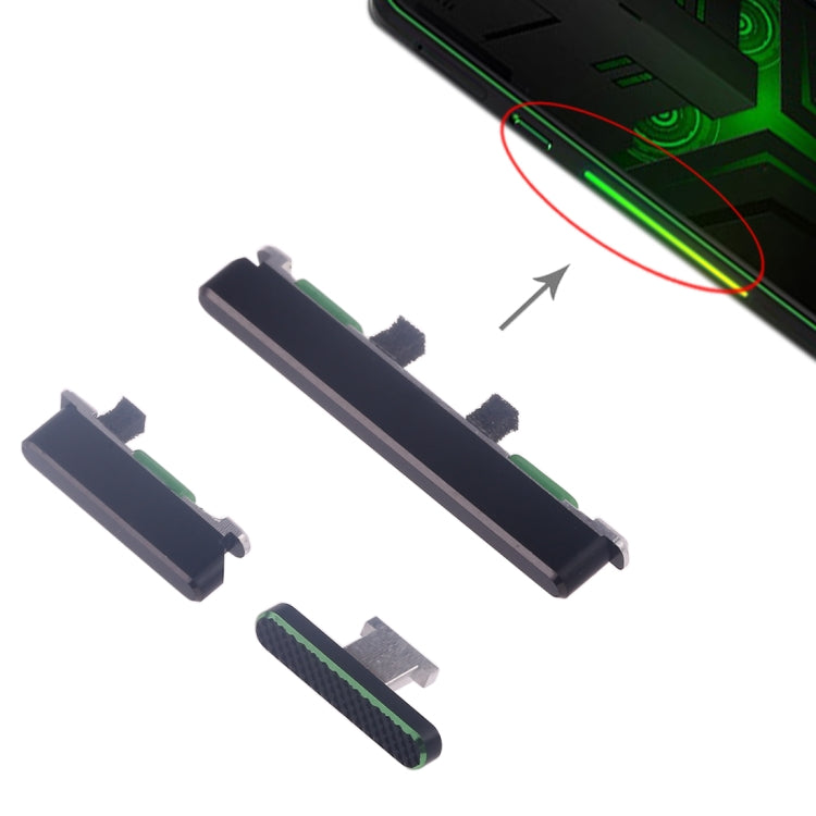 Side Keys for Xiaomi Black Shark Helo(Black) - Home key & Side Key by PMC TechLife | Online Shopping South Africa | PMC TechLife | Buy Now Pay Later Mobicred