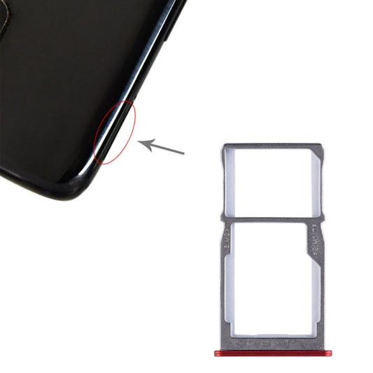 For Meizu 15 SIM Card Tray + SIM Card Tray / Micro SD Card Tray (Red) - Card Socket by PMC Jewellery | Online Shopping South Africa | PMC Jewellery | Buy Now Pay Later Mobicred
