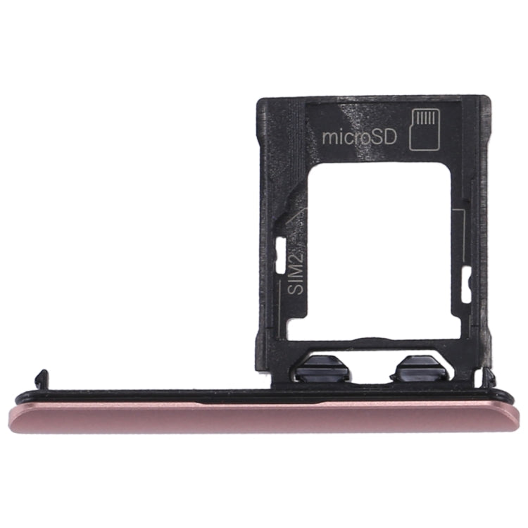 SIM / Micro SD Card Tray, Double Tray for Sony Xperia XZ1(Pink) - Card Tray by PMC Jewellery | Online Shopping South Africa | PMC Jewellery | Buy Now Pay Later Mobicred