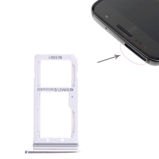 For Galaxy S7 2 SIM Card Tray / Micro SD Card Tray (White) - Galaxy S Series Parts by PMC Jewellery | Online Shopping South Africa | PMC Jewellery | Buy Now Pay Later Mobicred