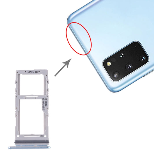 For Samsung Galaxy S20+ / Galaxy S20 Ultra SIM Card Tray + SIM Card Tray / Micro SD Card Tray (Blue) - Galaxy S Series Parts by PMC Jewellery | Online Shopping South Africa | PMC Jewellery | Buy Now Pay Later Mobicred