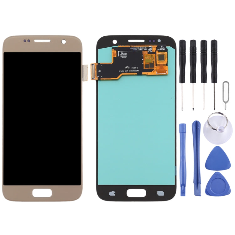 OLED LCD Screen for Samsung Galaxy S7 with Digitizer Full Assembly (Gold) - free shipping - PMc TechLife - Order now!