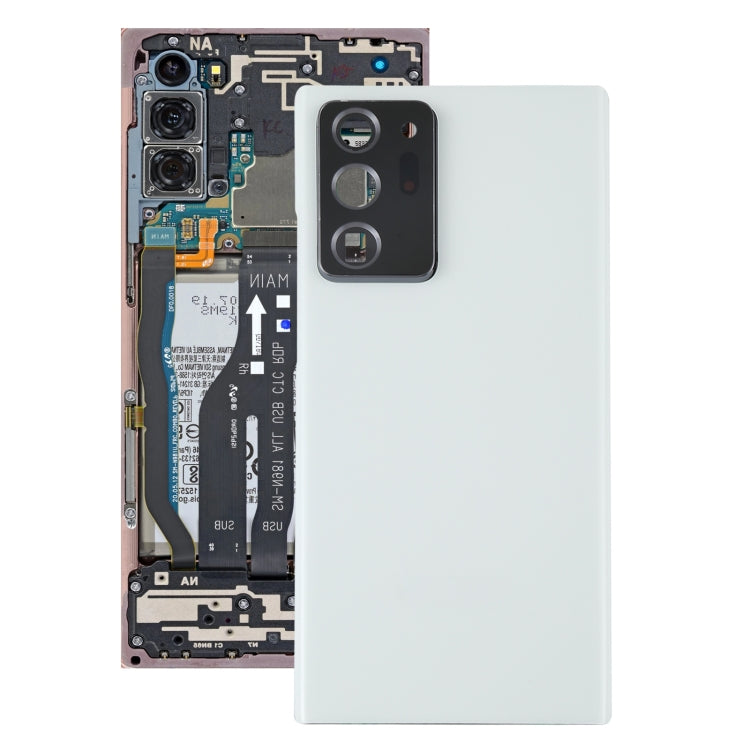 For Samsung Galaxy Note20 Ultra Battery Back Cover with Camera Lens Cover (White) - free shipping - PMc TechLife - Order now!