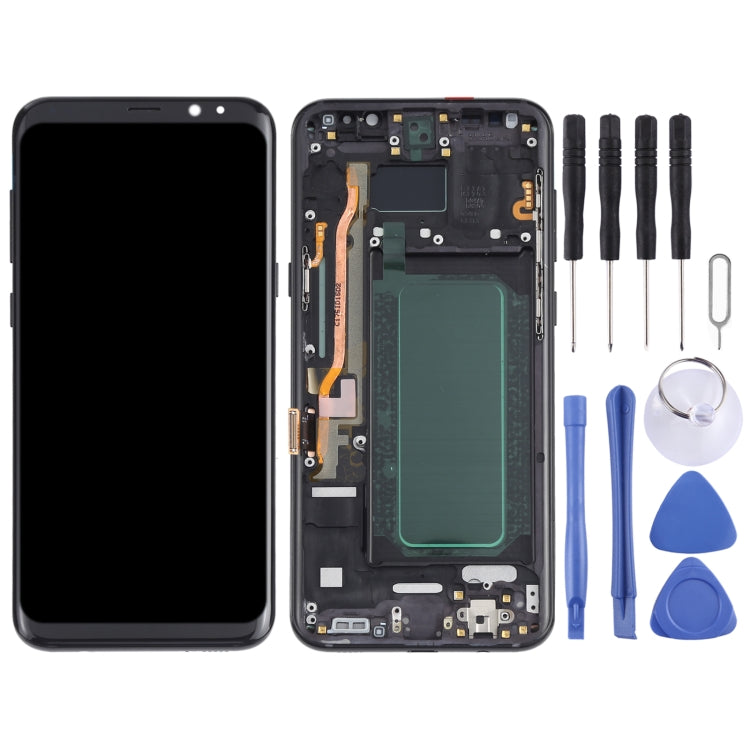 OLED LCD Screen for Samsung Galaxy S8+ SM-G955 Digitizer Full Assembly with Frame (Black) - free shipping - PMc TechLife - Order now!