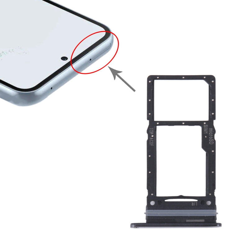 For Samsung Galaxy A34 SM-A346 Original SIM Card Tray + SIM / Micro SD Card Tray (Black) - free shipping - PMc TechLife - Order now!