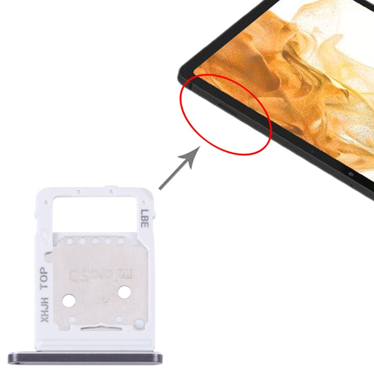 For Samsung Galaxy Tab S8+ SM-X800 Original SIM Card Tray + Micro SD Card Tray (Black) - free shipping - PMc TechLife - Order now!