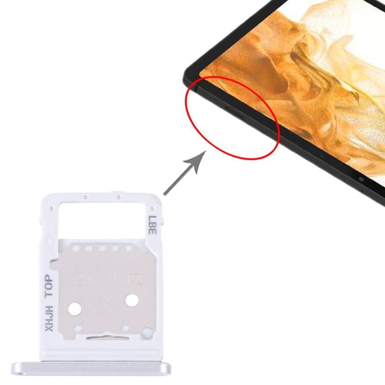 For Samsung Galaxy Tab S8+ SM-X800 Original SIM Card Tray + Micro SD Card Tray (Silver) - free shipping - PMc TechLife - Order now!
