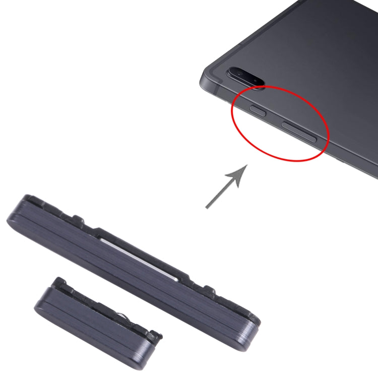 For Samsung Galaxy Tab S7 FE SM-T730/T733/T736B/T735 1set Original Power Button + Volume Control Button (Black) - free shipping - PMc TechLife - Order now!