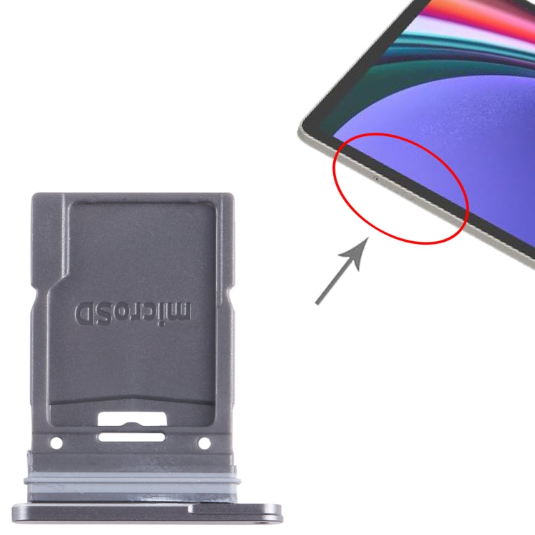 Micro SD Card Tray for Samsung Galaxy Tab S9+ SM-X810 WiFi Edition (Grey) - free shipping - PMc TechLife - Order now!