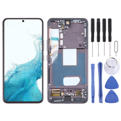 For Samsung Galaxy S22 5G SM-S901B EU Version OLED LCD Screen Digitizer Full Assembly with Frame (Black) - LCD Screen by PMC Jewellery | Online Shopping South Africa | PMC Jewellery | Buy Now Pay Later Mobicred