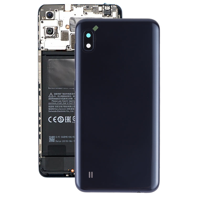 For Galaxy A10 SM-A105F/DS, SM-A105G/DS Battery Back Cover with Camera Lens & Side Keys (Black) - free shipping - PMc TechLife - Order now!