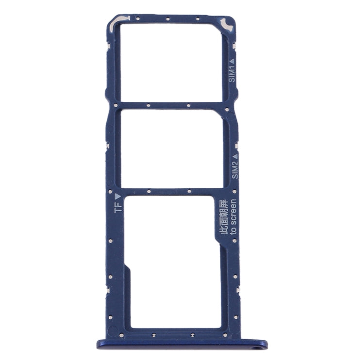 SIM Card Tray + SIM Card Tray + Micro SD Card Tray for Huawei Honor 8A Pro (Blue) - Card Socket by PMc TechLife | Online Shopping South Africa | PMc TechLife | Buy Now Pay Later Mobicred