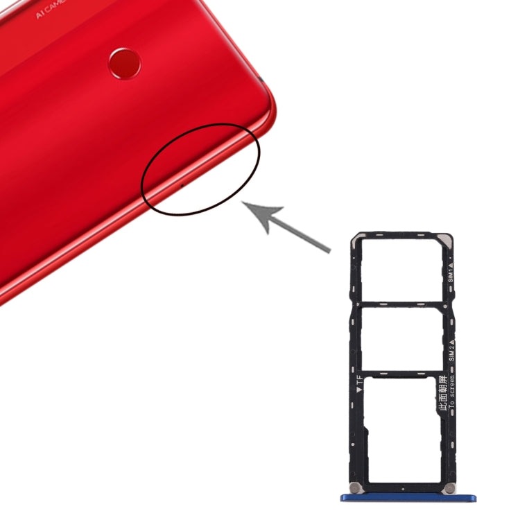 SIM Card Tray + SIM Card Tray + Micro SD Card Tray for Huawei Enjoy Max (Blue) - free shipping - PMc TechLife - Order now!