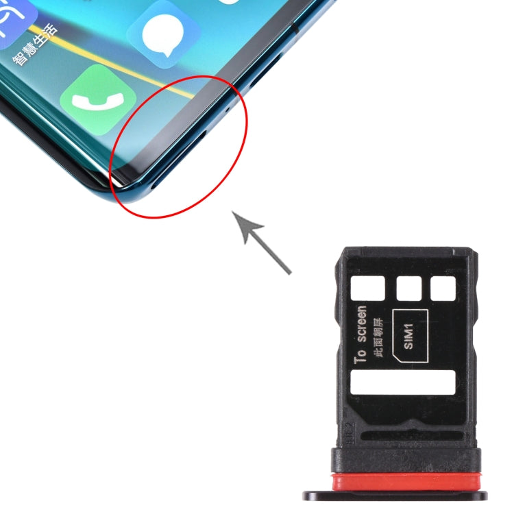 SIM Card Tray + SIM Card Tray for Huawei Nova 7 Pro 5G (Black) - Card Socket by PMc TechLife | Online Shopping South Africa | PMc TechLife | Buy Now Pay Later Mobicred