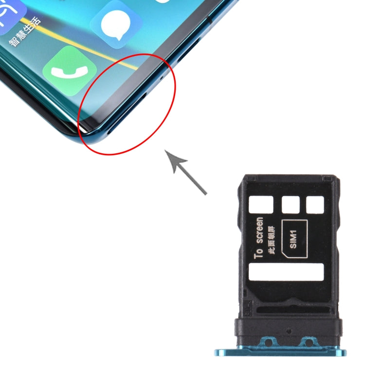 SIM Card Tray + SIM Card Tray for Huawei Nova 7 Pro 5G (Green) - free shipping - PMc TechLife - Order now!