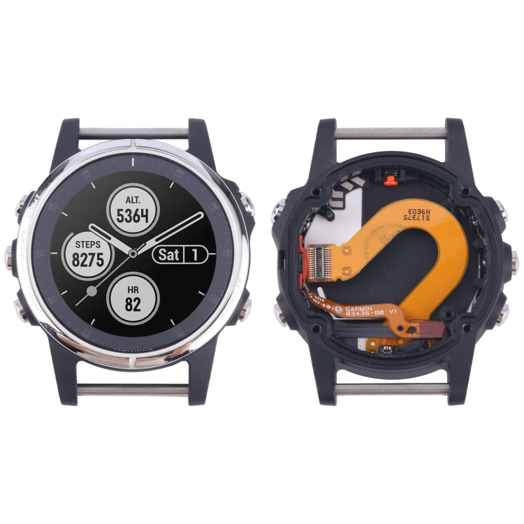 LCD Screen and Digitizer Full Assembly With Frame for Garmin Fenix 5S Plus Sapphire Version(Silver) - For Garmin by PMC TechLife | Online Shopping South Africa | PMC TechLife