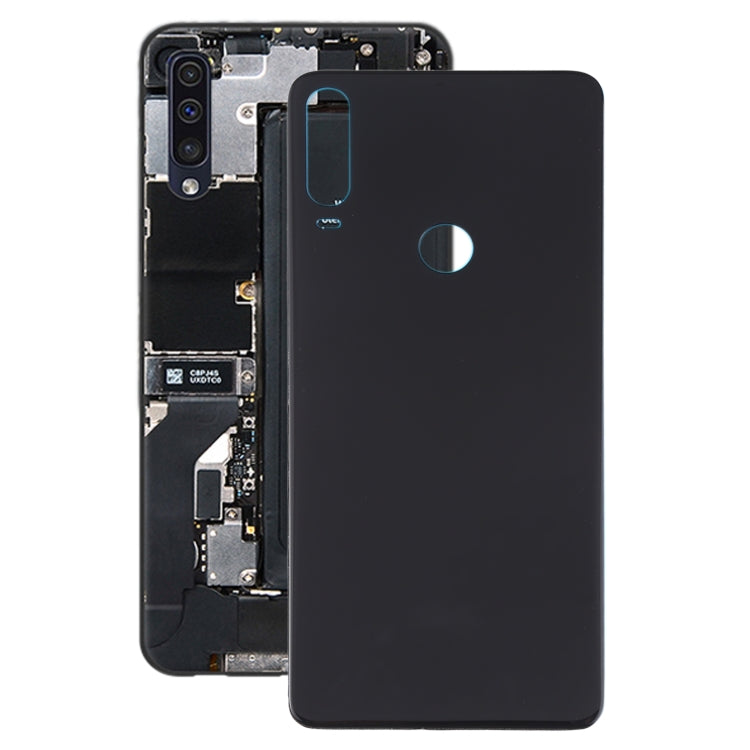 For Alcatel 3x (2019) 5048 5048U 5048Y Glass Battery Back Cover  (Black) - Back Cover by PMC Jewellery | Online Shopping South Africa | PMC Jewellery | Buy Now Pay Later Mobicred
