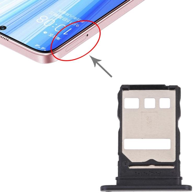 SIM Card Tray + SIM Card Tray for Honor X30 5G (Black) - Card Socket by PMc TechLife | Online Shopping South Africa | PMc TechLife | Buy Now Pay Later Mobicred