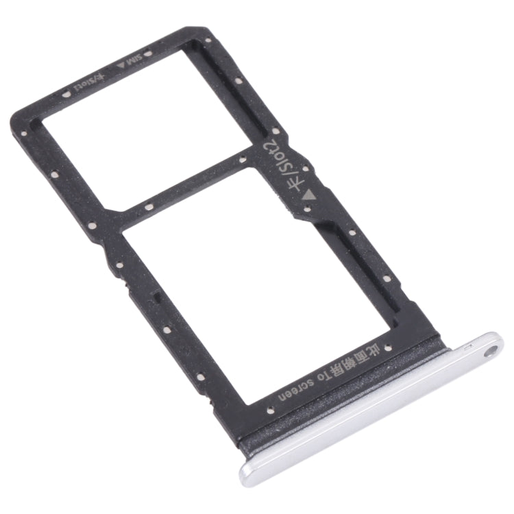 SIM Card Tray + SIM Card Tray / Micro SD Card Tray for Huawei Maimang 10 SE (Silver) - Card Socket by PMc TechLife | Online Shopping South Africa | PMc TechLife | Buy Now Pay Later Mobicred