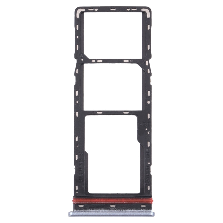 For Infinix Zero 8 X687 SIM Card Tray + SIM Card Tray + Micro SD Card Tray (Silver) - Card Tray by PMc TechLife | Online Shopping South Africa | PMc TechLife | Buy Now Pay Later Mobicred