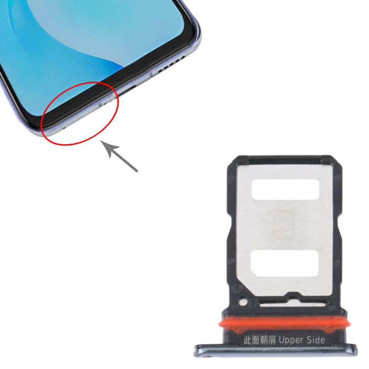 For vivo S7 / V20 Pro SIM Card Tray + SIM Card Tray (Black) - Card Socket by PMc TechLife | Online Shopping South Africa | PMc TechLife | Buy Now Pay Later Mobicred