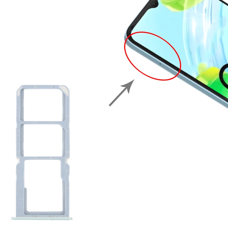 For Realme C30 SIM Card Tray + SIM Card Tray + Micro SD Card Tray (Green) - free shipping - PMc TechLife - Order now!