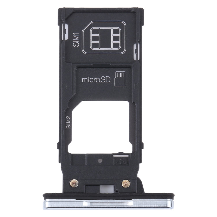 For Sony Xperia XZ2 Premium Original SIM Card Tray + SIM / Micro SD Card Tray (Silver) - Card Tray by PMC TechLife | Online Shopping South Africa | PMC TechLife