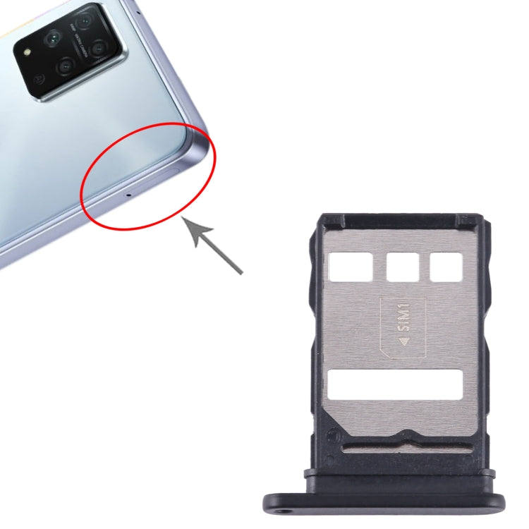 For Honor Play 5T Pro SIM Card Tray (Black) - Card Socket by PMc TechLife | Online Shopping South Africa | PMc TechLife | Buy Now Pay Later Mobicred