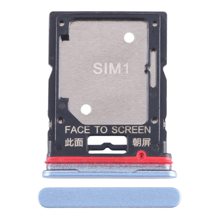 For Xiaomi Redmi K50i SIM Card Tray + SIM Card Tray / Micro SD Card Tray (Blue) - Card Tray by PMC Jewellery | Online Shopping South Africa | PMC Jewellery