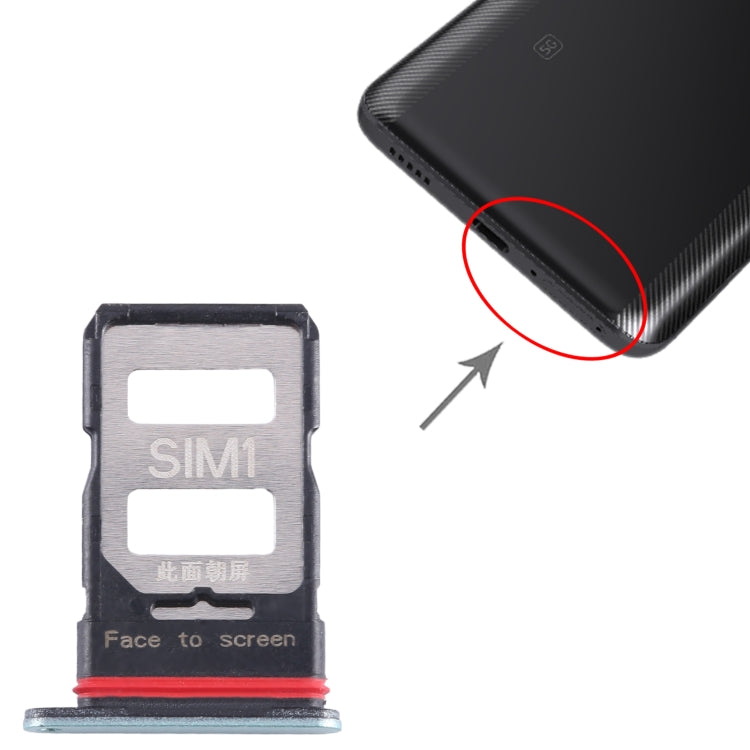 For Xiaomi Redmi K60 SIM Card Tray + SIM Card Tray (Green) - Card Tray by PMC TechLife | Online Shopping South Africa | PMC TechLife
