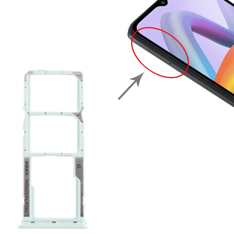 For Xiaomi Redmi A2 SIM Card Tray + SIM Card Tray + Micro SD Card Tray (Green) - Card Tray by PMC TechLife | Online Shopping South Africa | PMC TechLife