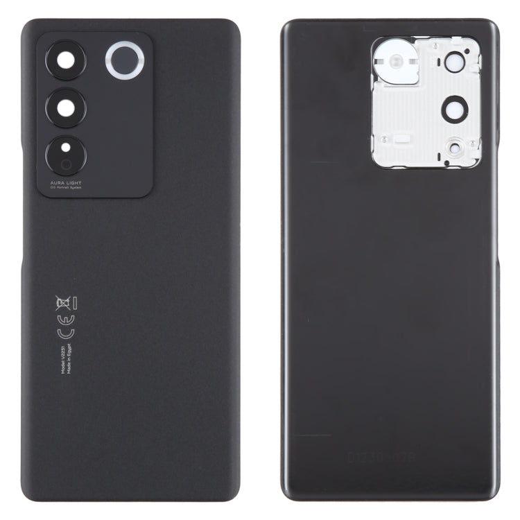 For vivo V27 Pro Original Battery Back Cover with Camera Lens Cover(Black) - Back Cover by PMC Jewellery | Online Shopping South Africa | PMC Jewellery