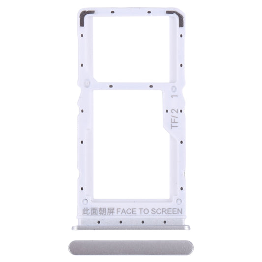 For Xiaomi Redmi Note 12 5G SIM Card Tray + SIM / Micro SD Card Tray (Silver) - Card Tray by PMC Jewellery | Online Shopping South Africa | PMC Jewellery