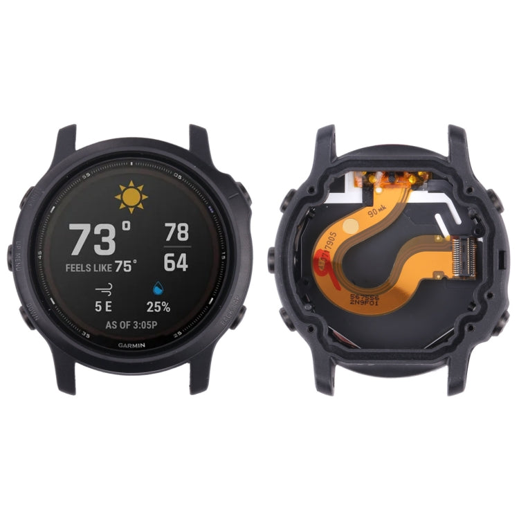 For Garmin Fenix 6S Pro LCD Screen Digitizer Full Assembly With Frame (Black) - For Garmin by PMC Jewellery | Online Shopping South Africa | PMC Jewellery