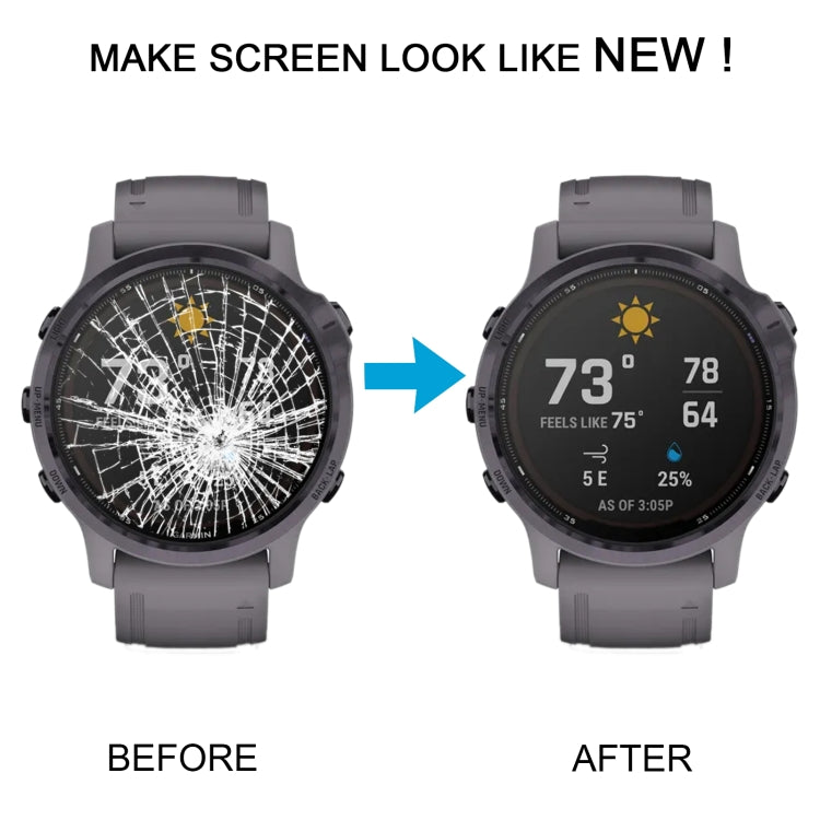 For Garmin Fenix 6S Pro LCD Screen Digitizer Full Assembly With Frame (Black) - For Garmin by PMC TechLife | Online Shopping South Africa | PMC TechLife