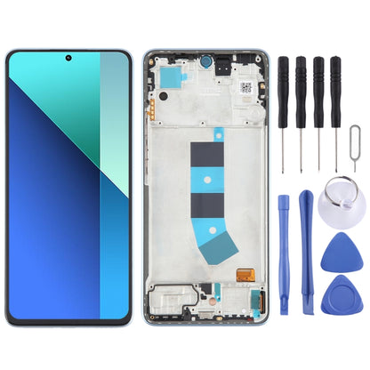 For Xiaomi Redmi Note 13 4G Original AMOLED Material LCD Screen Digitizer Full Assembly with Frame (Blue) - LCD Screen by PMC Jewellery | Online Shopping South Africa | PMC Jewellery