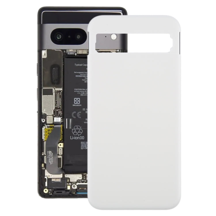 For Google Pixel 8a Original Battery Back Cover(Silver) - Back Cover by PMC Jewellery | Online Shopping South Africa | PMC Jewellery | Buy Now Pay Later Mobicred