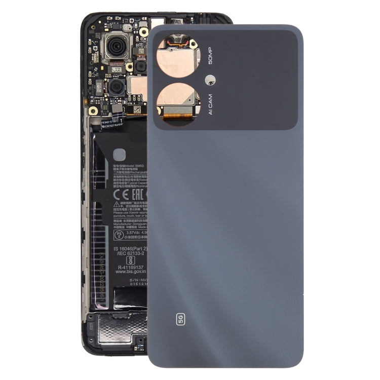 For Xiaomi Poco M6 5G Original Battery Back Cover(Black) - free shipping - PMC Jewellery - Order now!