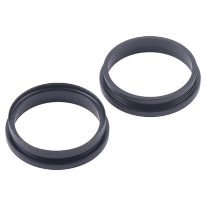 For iPhone 16 Plus 2pcs/set Rear Camera Glass Lens Metal Outside Protector Hoop Ring (Black) -  by PMC Jewellery | Online Shopping South Africa | PMC Jewellery | Buy Now Pay Later Mobicred