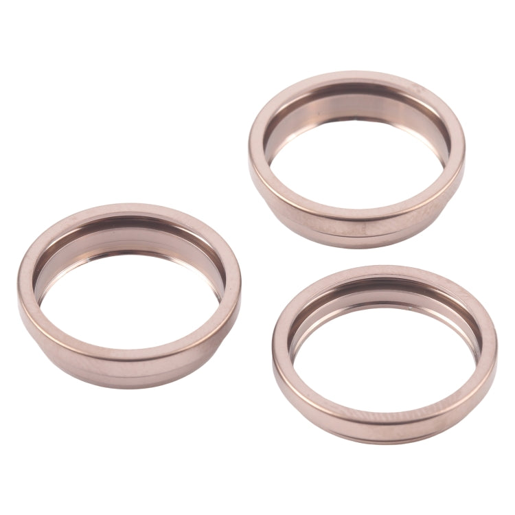 For iPhone 16 Pro 3pcs/set Rear Camera Glass Lens Metal Outside Protector Hoop Ring (Gold) -  by PMC Jewellery | Online Shopping South Africa | PMC Jewellery | Buy Now Pay Later Mobicred