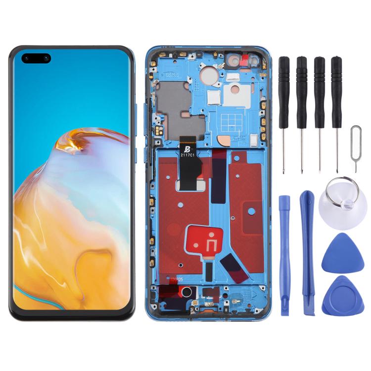 For Huawei P40 Pro TFT LCD Screen Digitizer Full Assembly with Frame, Not Supporting Fingerprint Identification (Blue) - LCD Screen by PMc TechLife | Online Shopping South Africa | PMc TechLife | Buy Now Pay Later Mobicred