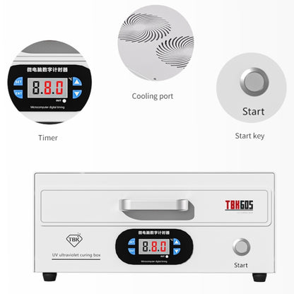TBK 605 100W Mini UV Curing Lamp Box 48 LEDs Curved Surface Screen UV Curing Box, EU Plug - Others by TBK | Online Shopping South Africa | PMC Jewellery | Buy Now Pay Later Mobicred
