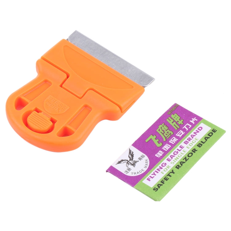 Glue Remover Squeegee Sticker Cleaner Plastic Handle Scraper(Orange) - free shipping - PMC TechLife - Order now!