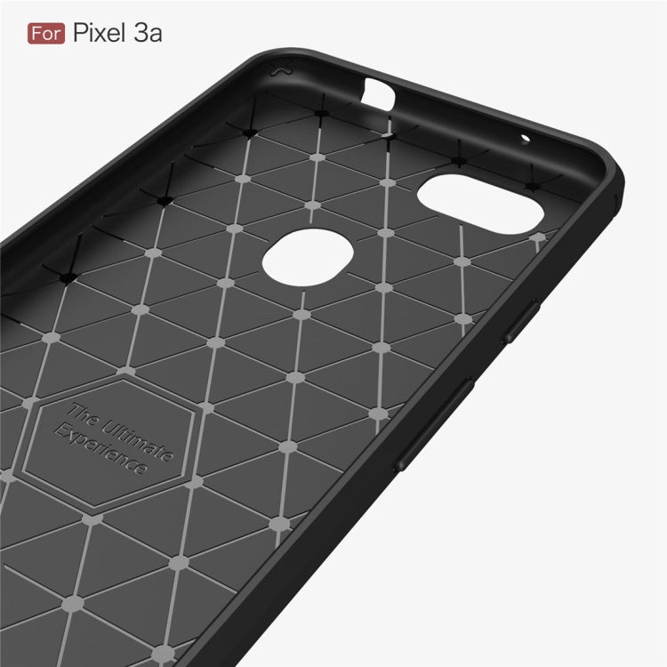 Brushed Texture Carbon Fiber TPU Case for Google Pixel 3a(Navy Blue) - Google Cases by PMC Jewellery | Online Shopping South Africa | PMC Jewellery | Buy Now Pay Later Mobicred