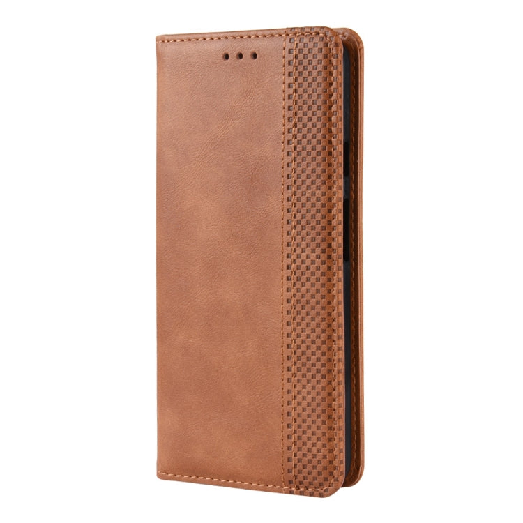 Magnetic Buckle Retro Crazy Horse Texture Horizontal Flip Leather Case for Google Pixel 3a , with Holder & Card Slots & Photo Frame(Brown) - Google Cases by PMC Jewellery | Online Shopping South Africa | PMC Jewellery | Buy Now Pay Later Mobicred