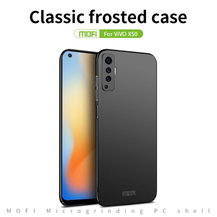 For Vivo X50 MOFI Frosted PC Ultra-thin Hard Case(Blue) - vivo Cases by MOFI | Online Shopping South Africa | PMC Jewellery