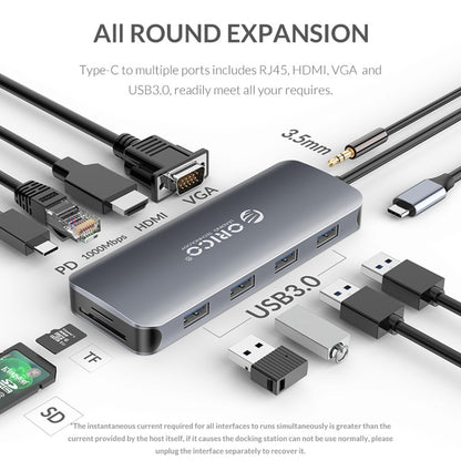 ORICO MC-U111P  11 in 1 Multifunction Docking Station - USB HUB by ORICO | Online Shopping South Africa | PMC Jewellery | Buy Now Pay Later Mobicred