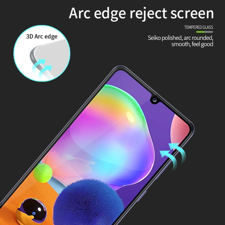 For Samsung Galaxy A31 MOFI 9H 3D Explosion-proof Curved Screen Tempered Glass Film(Black) - Galaxy Tempered Glass by MOFI | Online Shopping South Africa | PMC TechLife