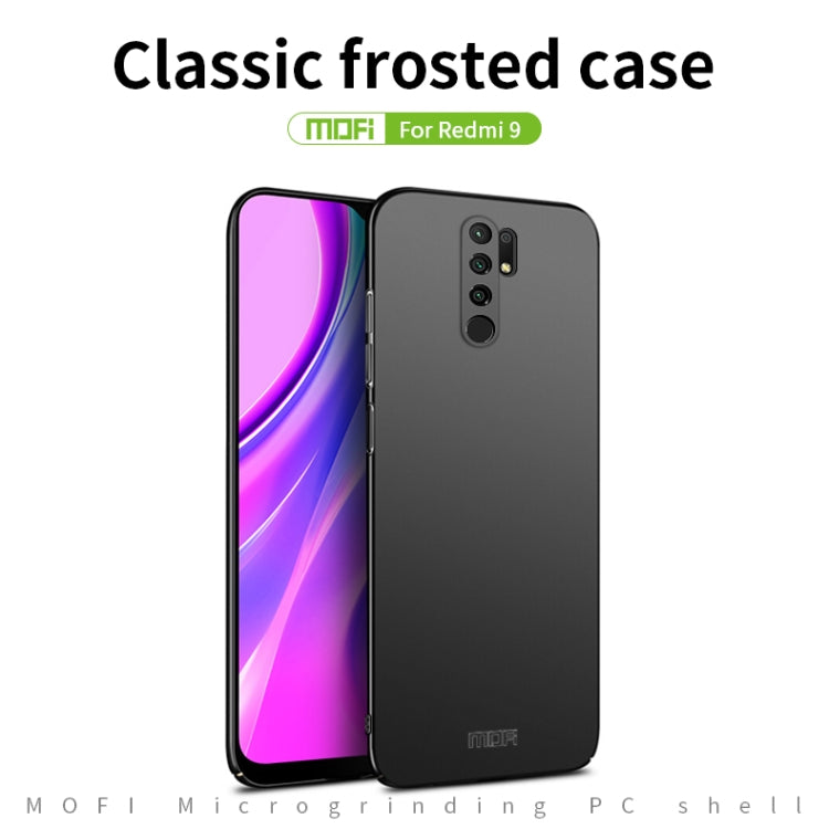 For Xiaomi Redmi 9 MOFI Frosted PC Ultra-thin Hard Case(Black) - Xiaomi Cases by MOFI | Online Shopping South Africa | PMC TechLife | Buy Now Pay Later Mobicred